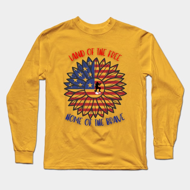 Land Of The Free Long Sleeve T-Shirt by stadia-60-west